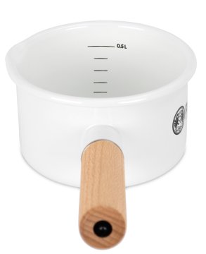 Petromax Emaille Stieltopf / 500 ml / weiß