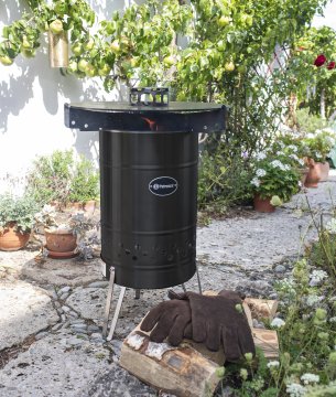 Petromax Pyron Feuertonne Black Edition - inkl. Pypla Feuerplatte
