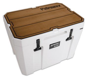 Petromax Haft-Auflage für Kühlbox kx50 braun mit Linien