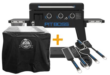 Pit Boss Plancha Grill Ultimate Plancha 3-Brenner mit Untergestell - inkl. 5-teilig Grillbesteck Set + Abdeckhaube