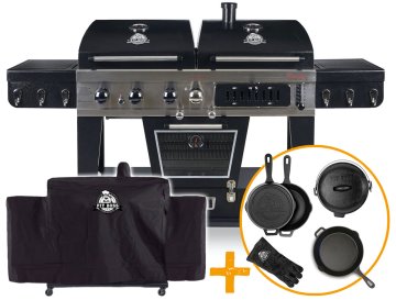 PIT BOSS 6-teiliges Gusseisen-Set – Inkl. Pfanne, Bräter & Campingofen Für Grill & Outdoor
