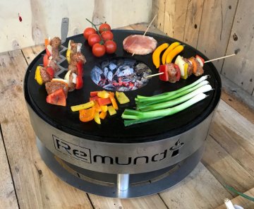Remundi Feuerplatte / Tischgrill Pirus  schwarz
