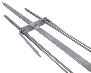 Remundi Dreizack Grillspieß für Grillbrücke