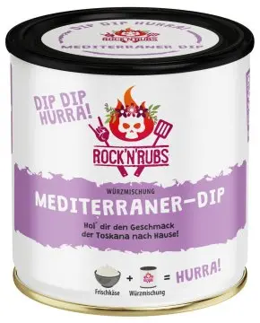 Rock'n Rubs - Dip Dip Hurra - Mediterraner Dip - 140g Dose