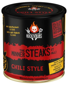Rock&#039;n Rubs - The Winner steaks it all - Chili Style - BBQ Rub 180 g Dose