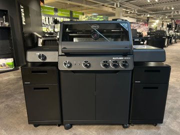 Rösle Gasgrill ALLFLAME Hero 4 - Smart-Edition mit Easy Check Wireless Thermometer + 2x Premium Grillschrank (GRILLFÜRST EDITION)