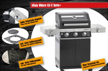 Rösle Gasgrill Videro G3-S VARIO+ schwarz - Modell 2025