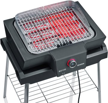 Severin Elektrogrill SEVO GS - Boost Zone 500°C - mit Untergestell - 3.000 W