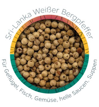 Grillfürst Sri-Lanka Weißer Bergpfeffer - Keramikdose 75g