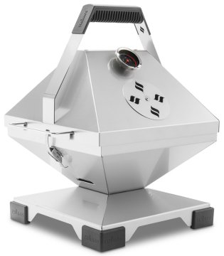 Thüros T1 ToGo Holzkohle Tischgrill Edelstahl mit BBQ Haube 30x30 cm