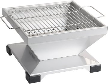 Thüros T3 Holzkohle Tischgrill Edelstahl 42x42 cm