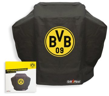 Grillfürst Abdeckhaube 141 x 66 x 123 cm - Borussia Dortmund Edition für Broil King Monarch / Rösle Videro G4 / Landmann Triton 4, Triton 3 / Napoleon Rogue 425 und SE, Rogue 365, Triumph 495 /Outdoorchef Dualchef 300er