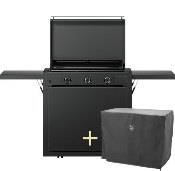 WMF Plancha Grill Gas - Edition One, 75 cm - inkl. Planchawagen, Planchadeckel und Abdeckhaube