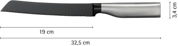 WMF Ultimate Black Brotmesser, 19 cm Klinge