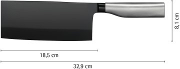 WMF Ultimate Black Messer-Set 2-teilig - Santoku + Chinesisches Kochmesser