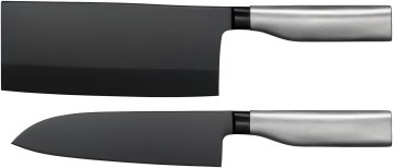 WMF Ultimate Black Messer-Set 2-teilig - Santoku + Chinesisches Kochmesser