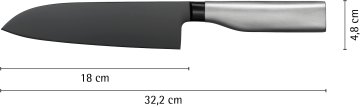 WMF Ultimate Black Santokumesser, 18 cm Klinge