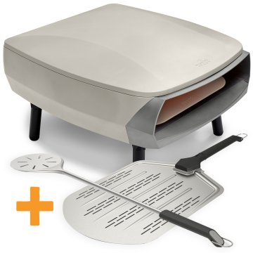 Witt Pizzaofen Gas Etna Fermo 16" matt creme - inkl. Pizzaschieber 36 cm + Pizzawender