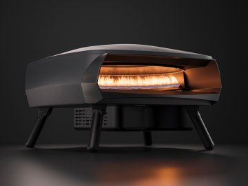 Witt Pizzaofen Gas Etna Rotante matt grau - mit rotierendem Pizzastein