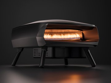 Witt Pizzaofen Gas Etna Rotante matt schwarz - mit rotierendem Pizzastein