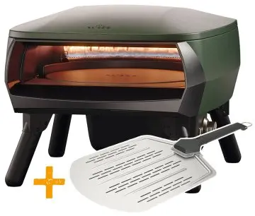 Witt Gas Pizzaofen Etna Piccolo Rotante matt grün inkl. Pizzaschieber