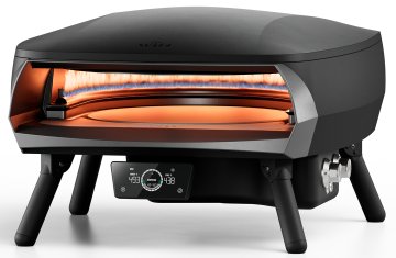Witt Pizzaofen Gas Etna Rotante Control matt schwarz - mit rotierendem Pizzastein &amp; LCD-Display
