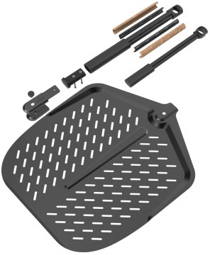 Witt Pizzaschieber Aluminium mit abnehmbarem Korkgriff / 36 cm - BLACK EDITION
