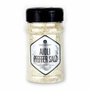 Ankerkraut Aioli-Pfeffer Salz, Salzmischung, 310 g Streuer