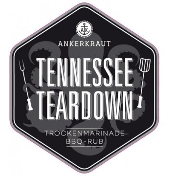 Ankerkraut Tennessee Teardown, BBQ-Rub, 200 g Streuer