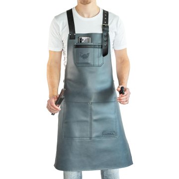 Fennek Grillschürze aus Leder, grau