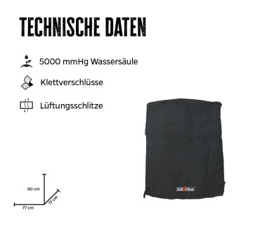 Grillfürst Abdeckhaube Ø 77 cm, Höhe 90 cm für Outdoorchef Chelsea 480 / Kensington 480 / Napoleon Pro 57 / Monolith Classic Pro 2.0 / The Bastard Classic Medium