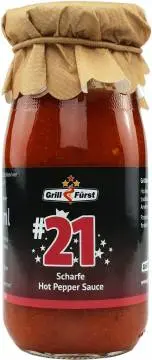 Grillfürst BBQ Sauce No. #21, die scharfe Hot Pepper Sauce