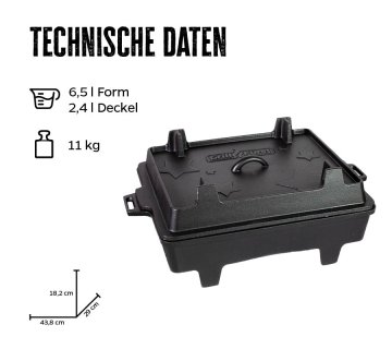 Grillfürst Dutch Oven Kastenform BK6 aus Gusseisen