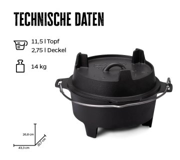 Grillfürst Dutch Oven BBQ Edition DO12