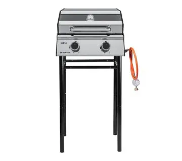 Grillfürst G201E 2-Brenner Gasgrill portabel v2 - Campinggrill / Balkongrill 50mbar - inkl. Untergestell