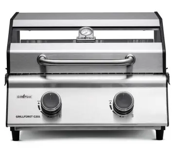 Grillfürst G201E 2-Brenner Gasgrill portabel v2 - Campinggrill / Balkongrill 50mbar