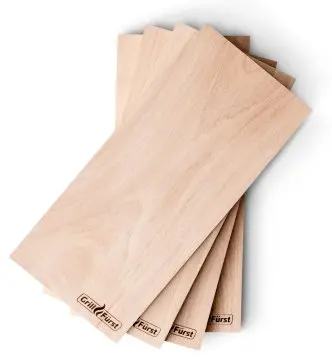 Grillfürst Räucherbretter Buche 29 x 13 x 1cm 4er Set