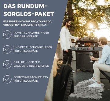 Grillfürst Grillreiniger-Set für Enders Monroe Pro, Colorado, Uniq Pro - Grillreiniger und Pflege Set für emaillierte Grills