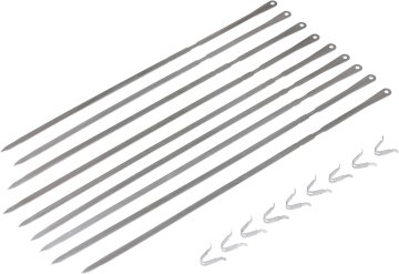 Monolith Edelstahl Grillspieße 75 cm - 9er Set für Rotisserie LeChef / 66er Serie