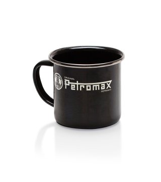 Petromax Emaille Becher Schwarz (300 Ml), Robuster Und Kratzfester Outdoor- Becher, Hitzebeständig Und Leicht, Für Camping, Wandern Und Alltag