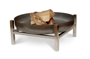 SvenskaV Design Feuerschale CUBE S - Ø 63 x 25 cm - Rohstahl