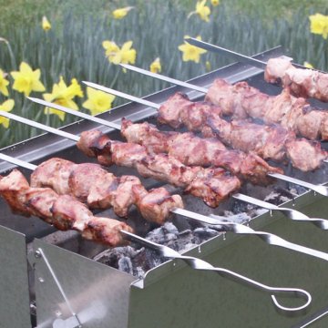 Thüros 6 Edelstahl Grillspieße 50 cm für Baikal und Tischbaikal