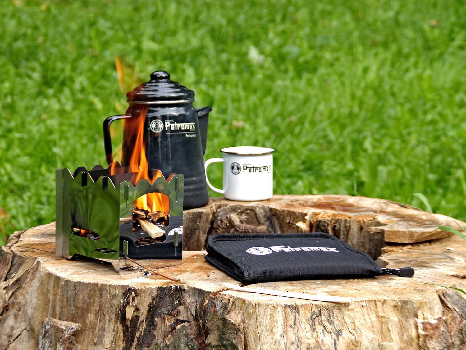 Petromax Perkolator per-9-s Kaffee Tee Kanne Kocher Lagerfeuer Camping weiß 