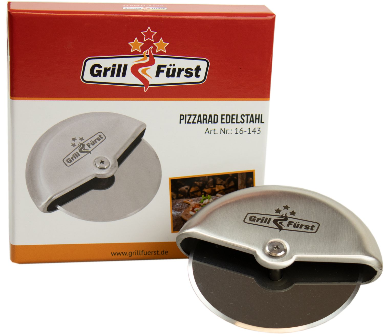 Grillfürst Pizzaschneider / Pizzarad Edelstahl - Ø 10 cm | Pizzaschneider