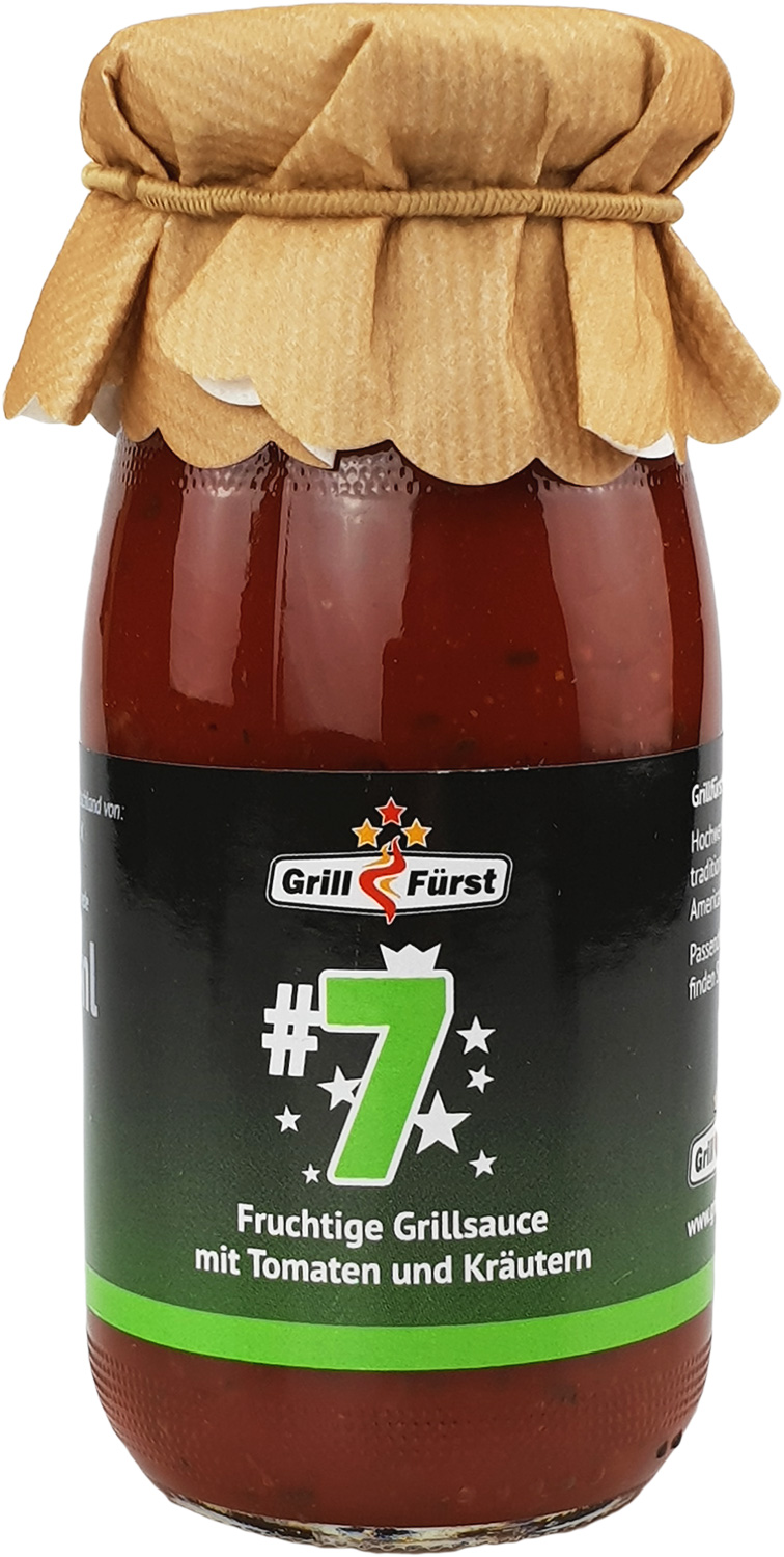 Grillfürst BBQ Sauce No. #7, die fruchtige Sauce mit Tomaten und Kräutern