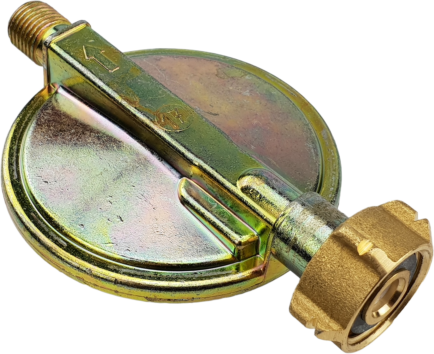 Druckminderer 50 mbar für deutsche Gasgrills in Betrieb mit schweizer Gasflaschen