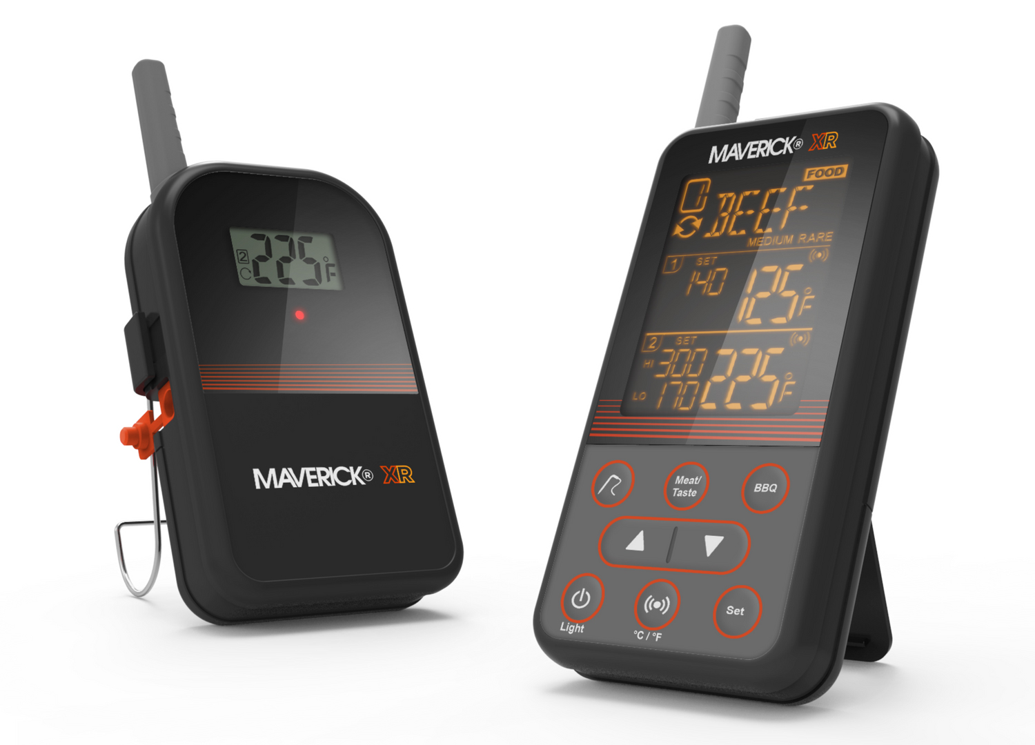 Maverick XR-40 Barbecue Funk-Thermometer Set schwarzBBQ Grillthermometer 