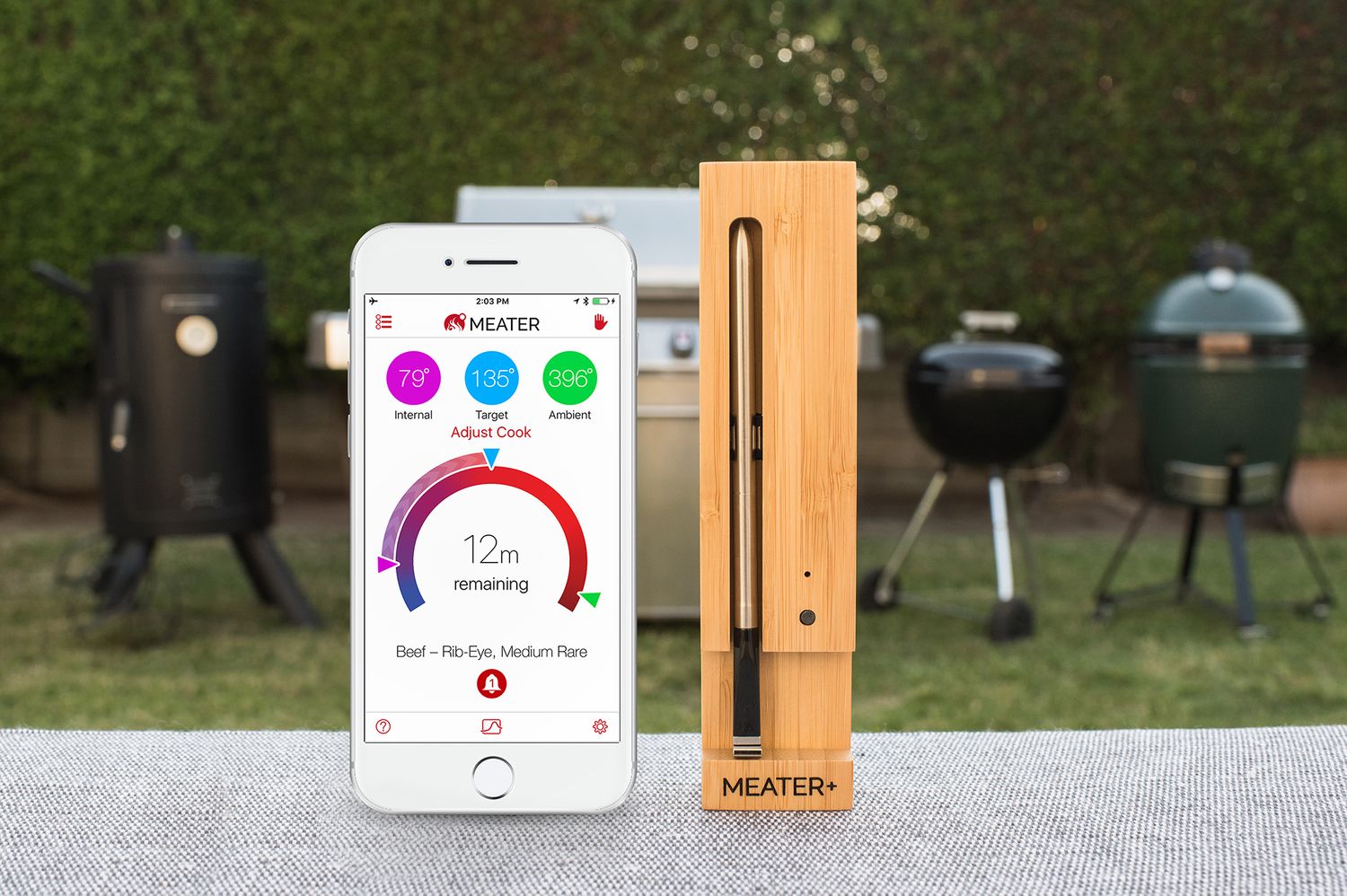 Meater Thermometer Premium Bluetooth Grillthermometer kabellos 10 m Reichweite 