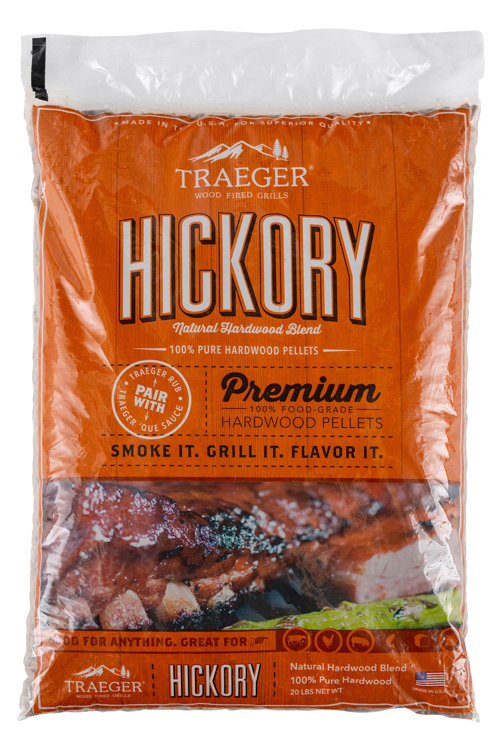Traeger Hartholz Pellets Hickory, 9 kg Beutel