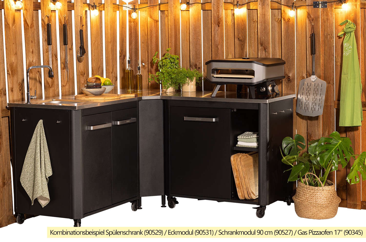 COZZE Outdoor Küche Spülenschrank 90 cm (mit Spüle)